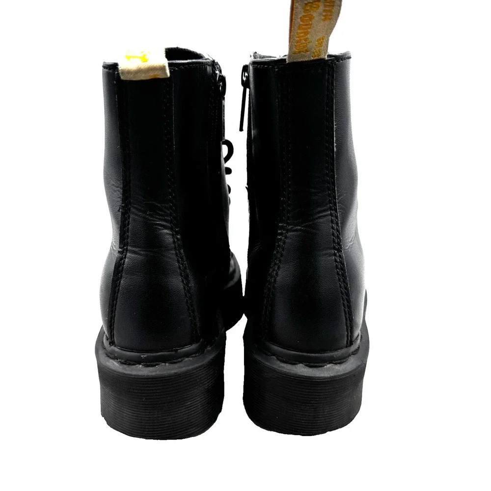 Dr. Martens Vegan Jadon II Mono Platform Boots Youth Unisex‎ 4-5 Black Side Zip